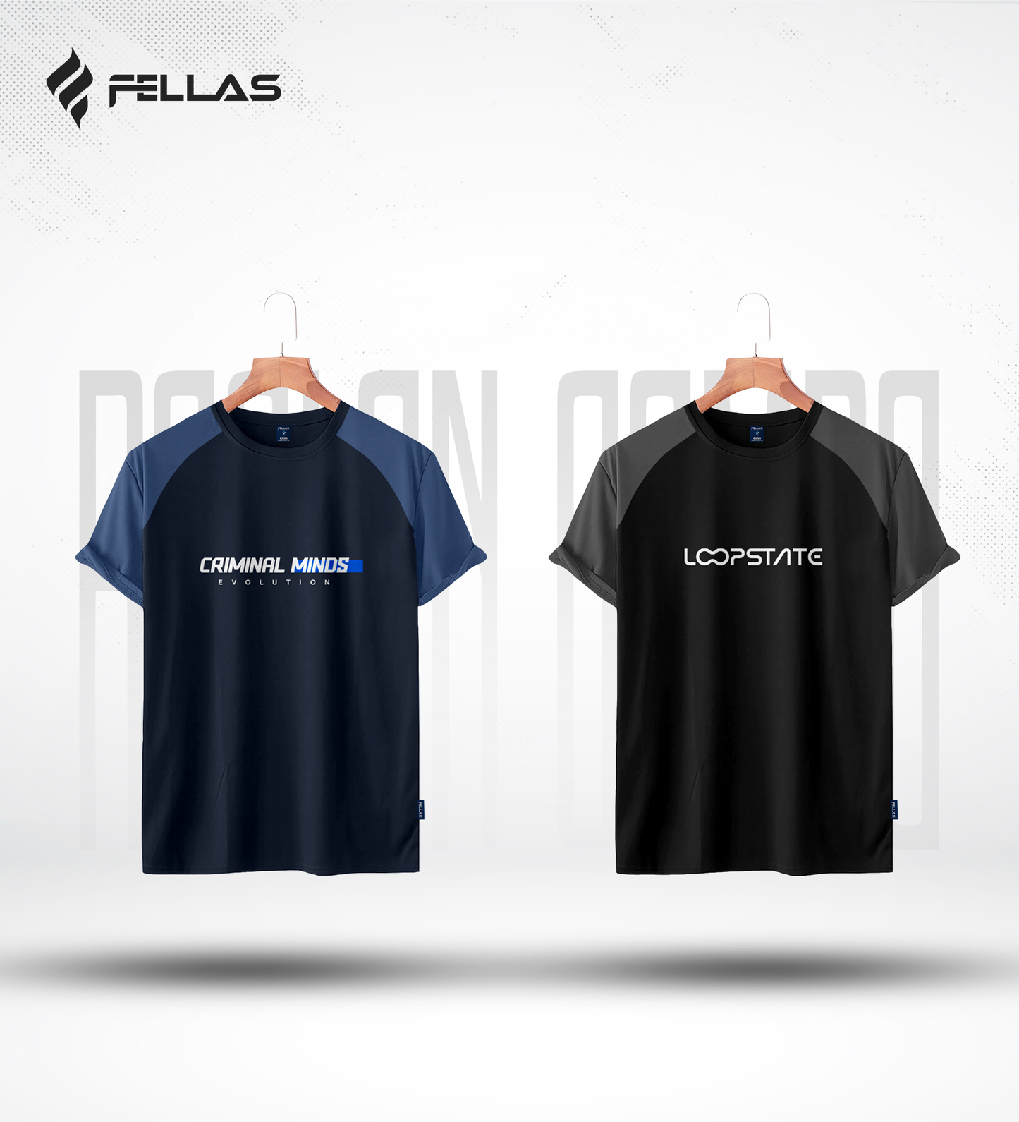 Fellas Men's Premium Half Sleeve Raglan (2 Combo) - Criminal Minds, Loopstate
