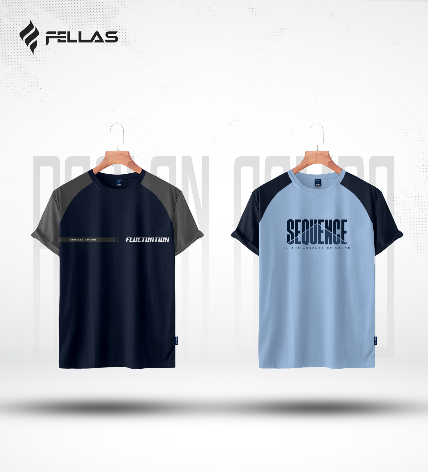 Fellas Men's Premium Half Sleeve Raglan (2 Combo) - Fluctuation, Sequence