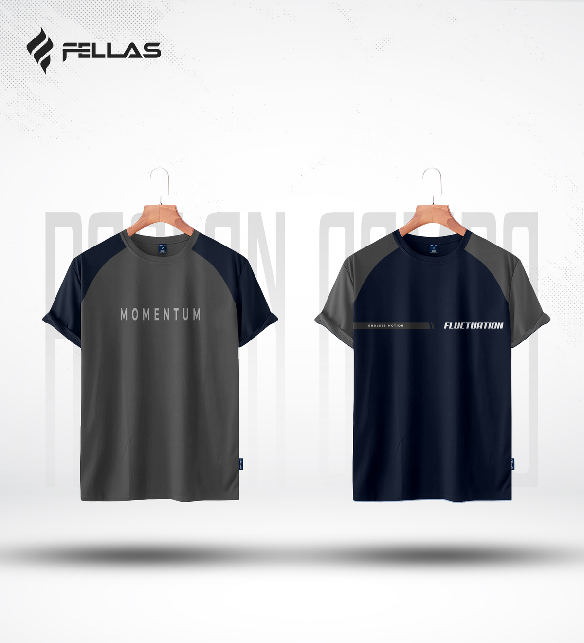 Fellas Men's Premium Half Sleeve Raglan (2 Combo) - Momentum, Fluctuation