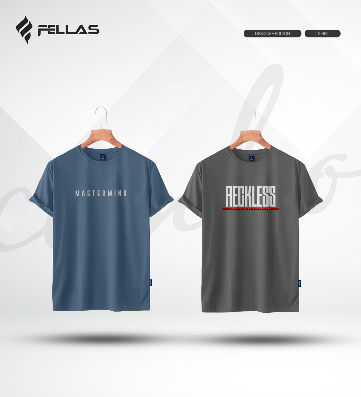 Men's Premium Half Sleeve T-Shirt (2 Combo) - Mastermind, Reckless