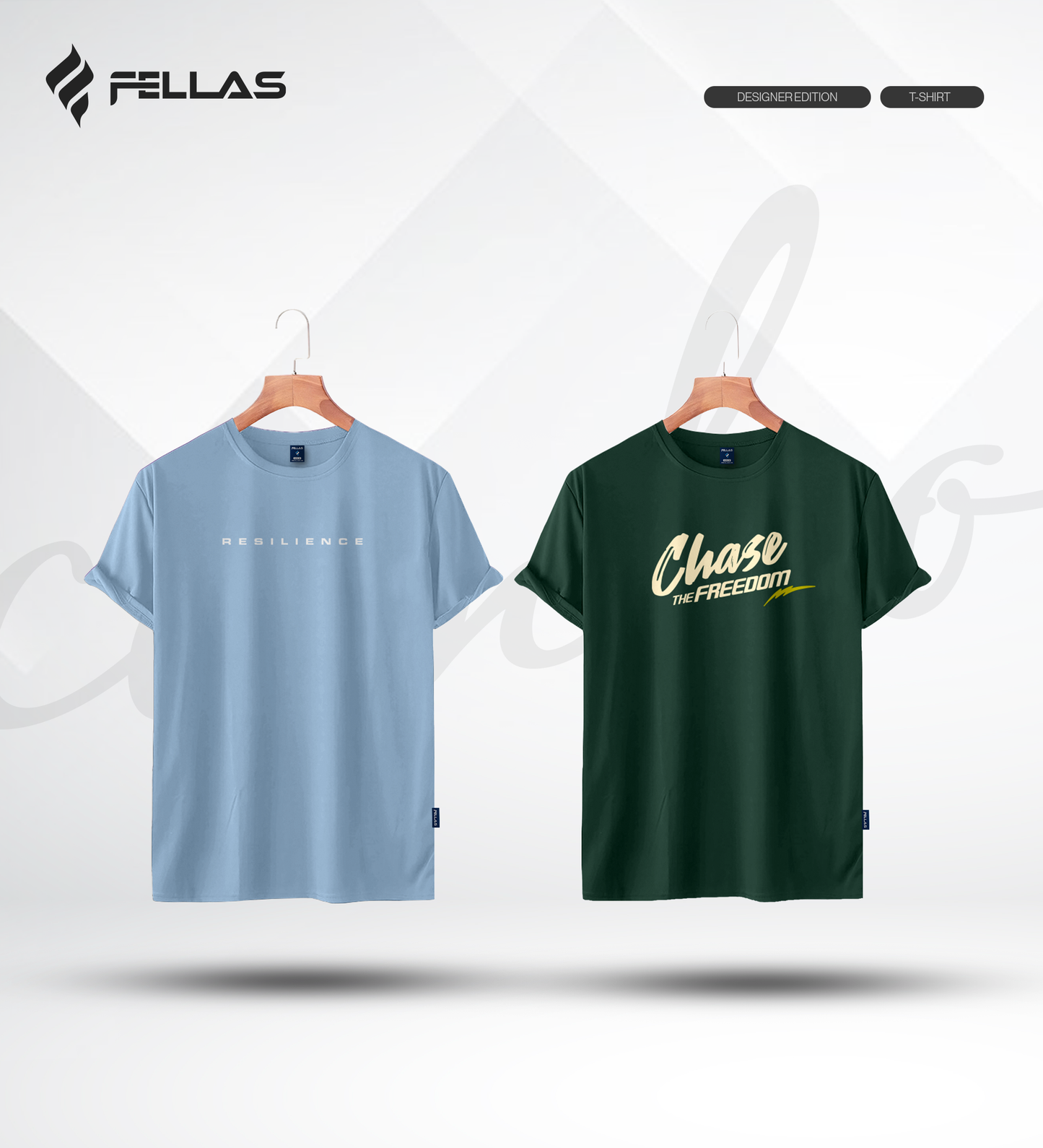 Men's Premium Half Sleeve T-Shirt (2 Combo) - Reailience, Chase
