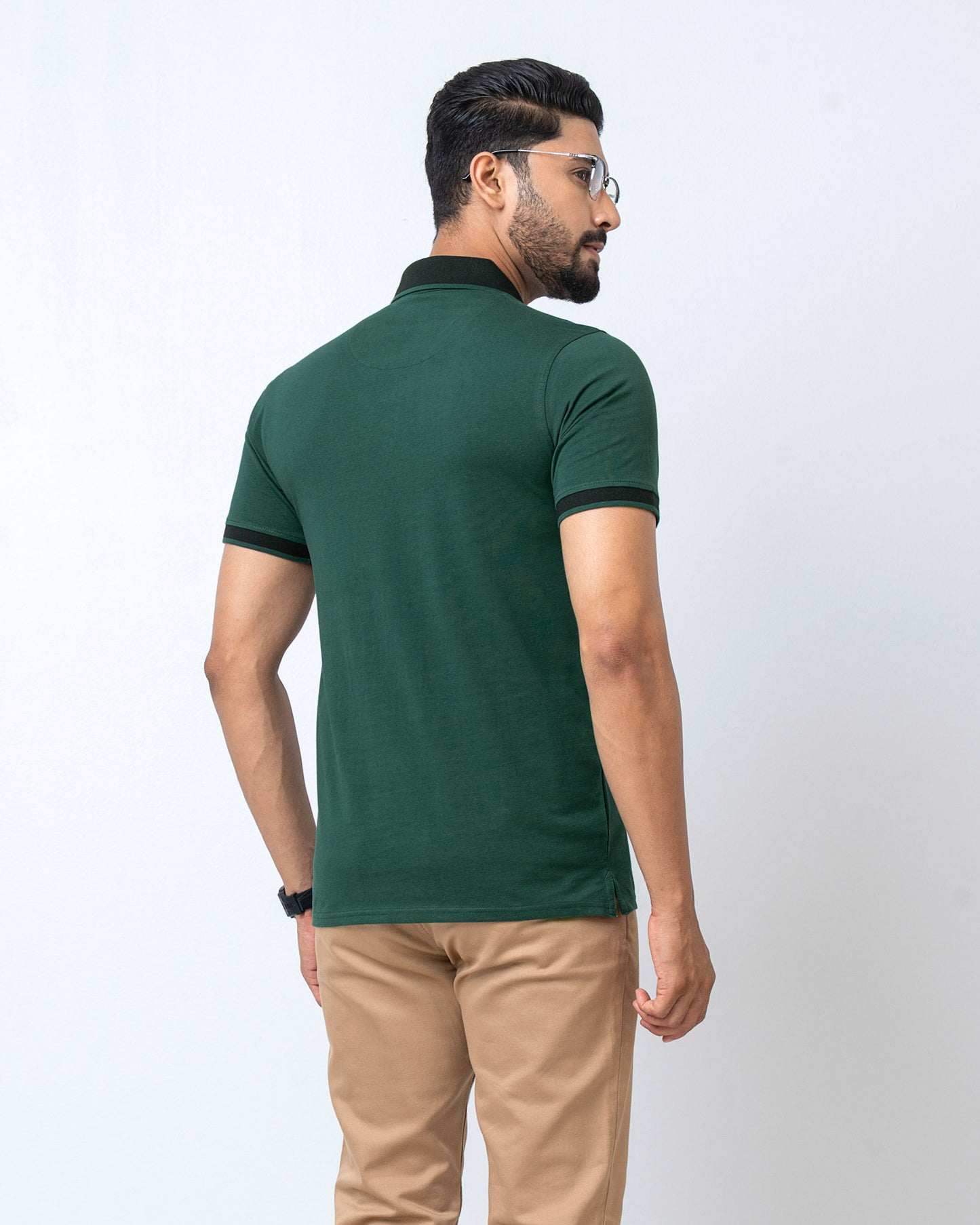Men's Single Jersey Cotton Polo - June Bug Green