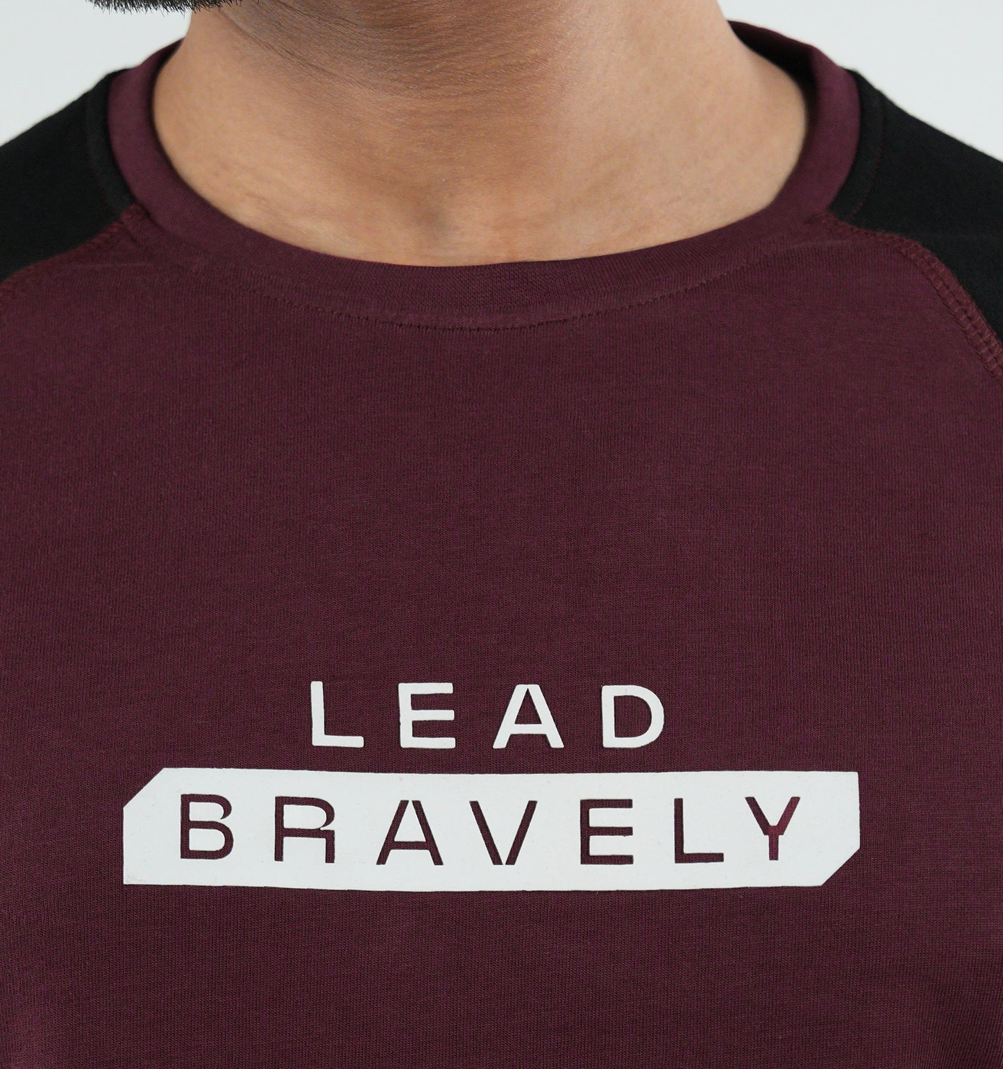 Men's Full Sleeve Raglan T-Shirt - Lead Bravely