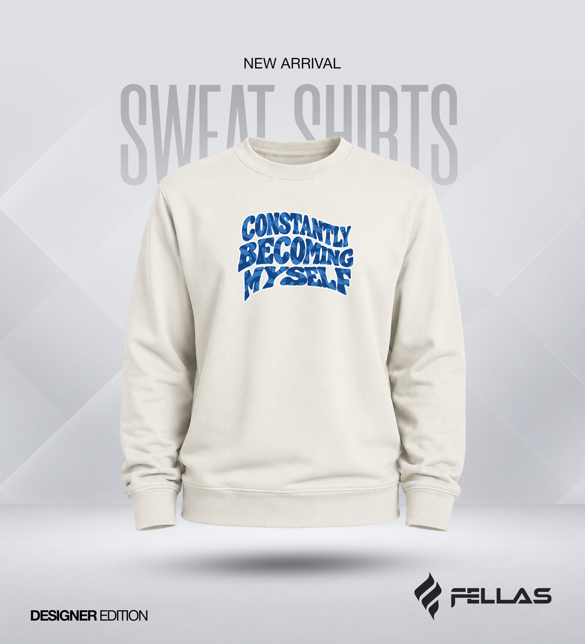 Fellas Men’s Cotton Sweatshirt - Becoming Myself