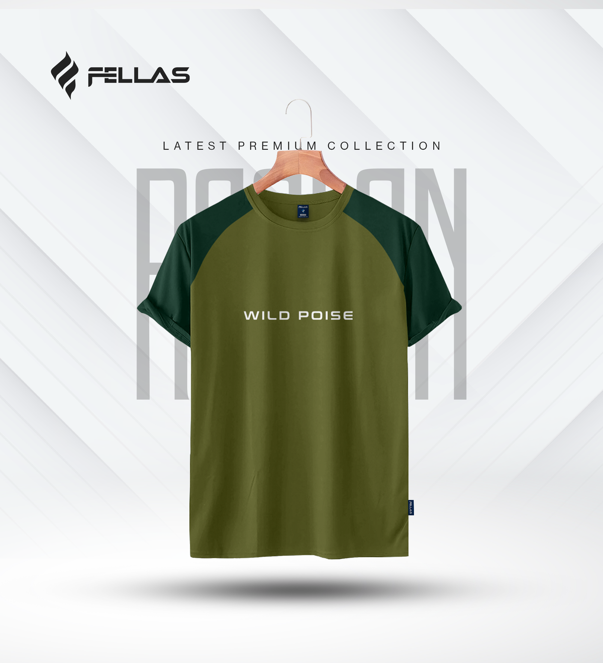 Fellas Men's Premium Half Sleeve Raglan - Wild Poise