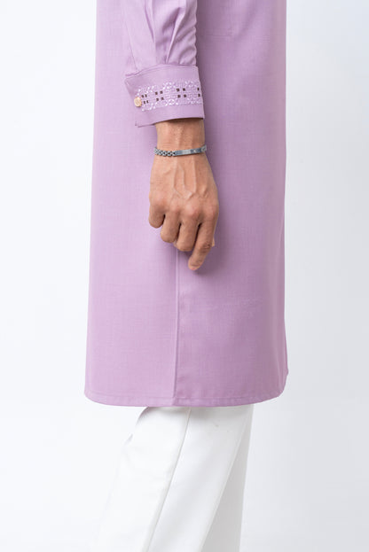 Luxury Men’s Embroidered Panjabi – Light Pink