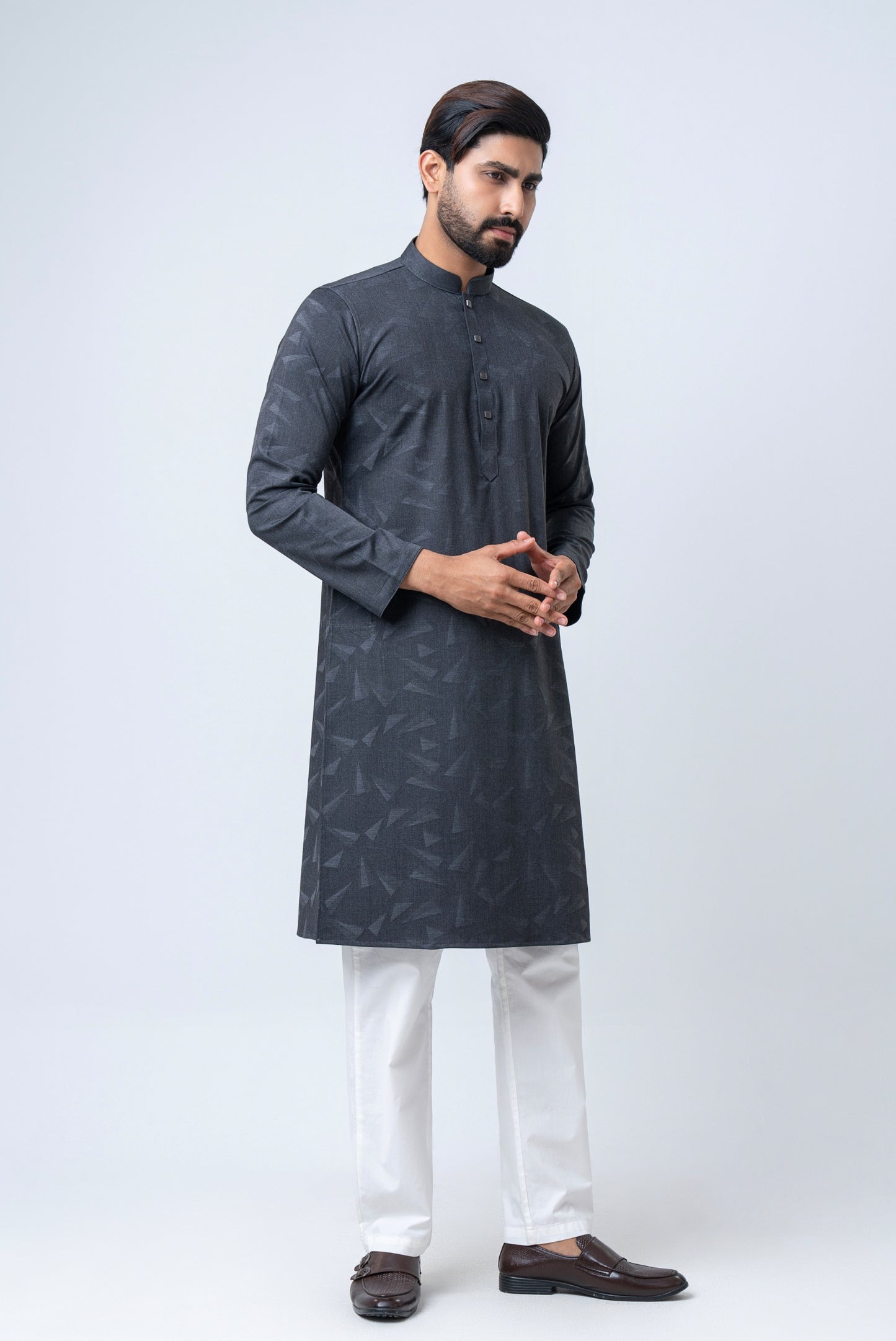 Premium Bamboo Cotton Panjabi - Grey
