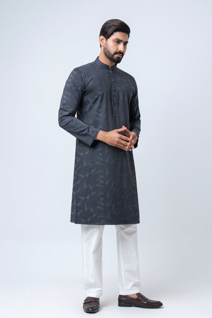 Premium Bamboo Cotton Panjabi - Grey