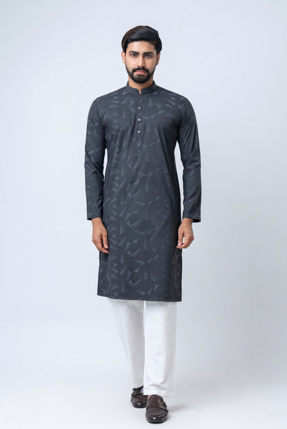Premium Bamboo Cotton Panjabi - Grey