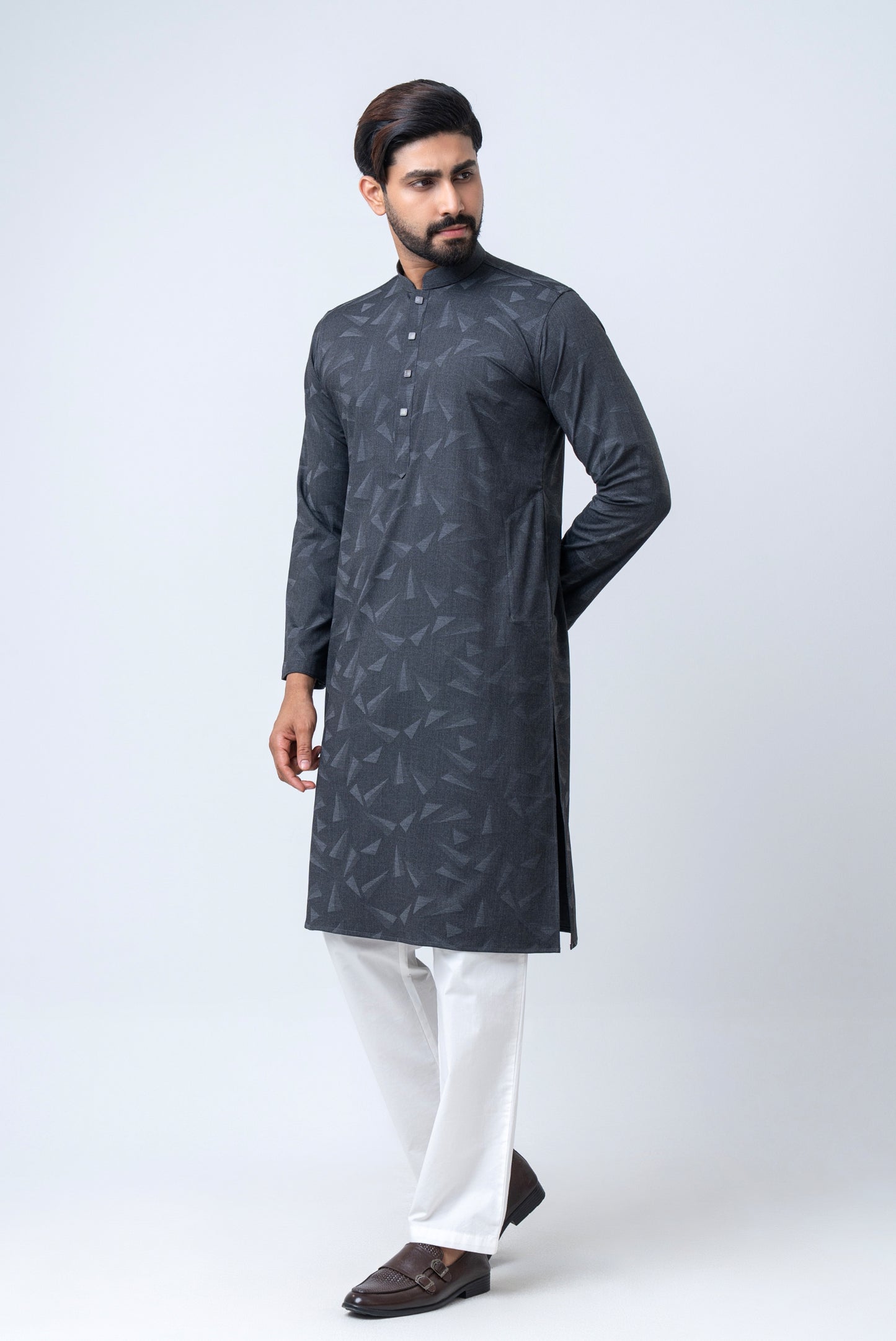 Premium Bamboo Cotton Panjabi - Grey