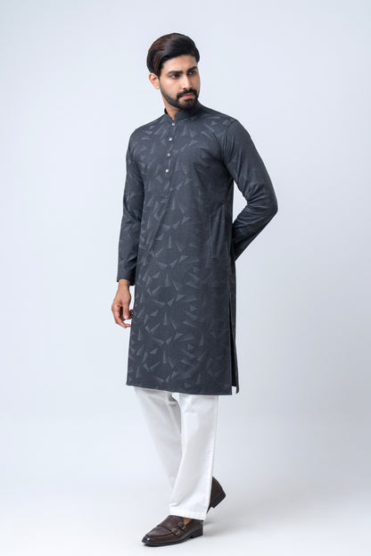 Premium Bamboo Cotton Panjabi - Grey