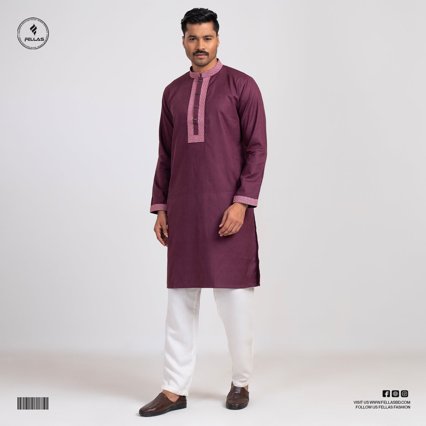 Premium Jacquard Cotton Panjabi - FF126