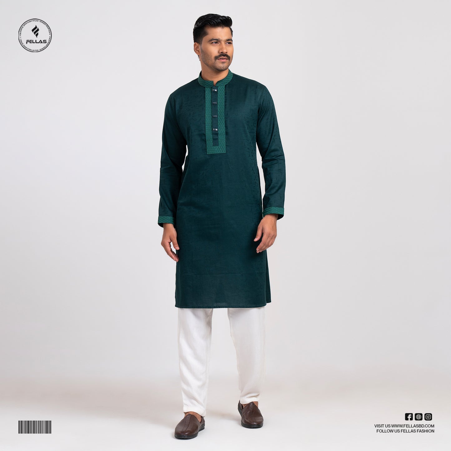 Premium Jacquard Cotton Panjabi - FF129