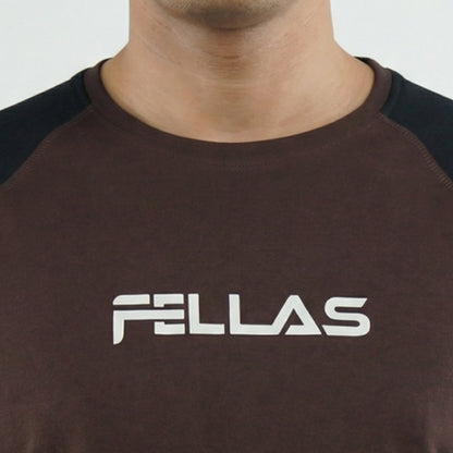 Fellas Full Sleeve Raglan T-Shirt - Coffee