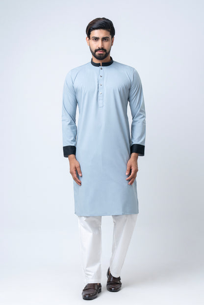 Premium Men’s Dobby Cotton Panjabi - Silt Green