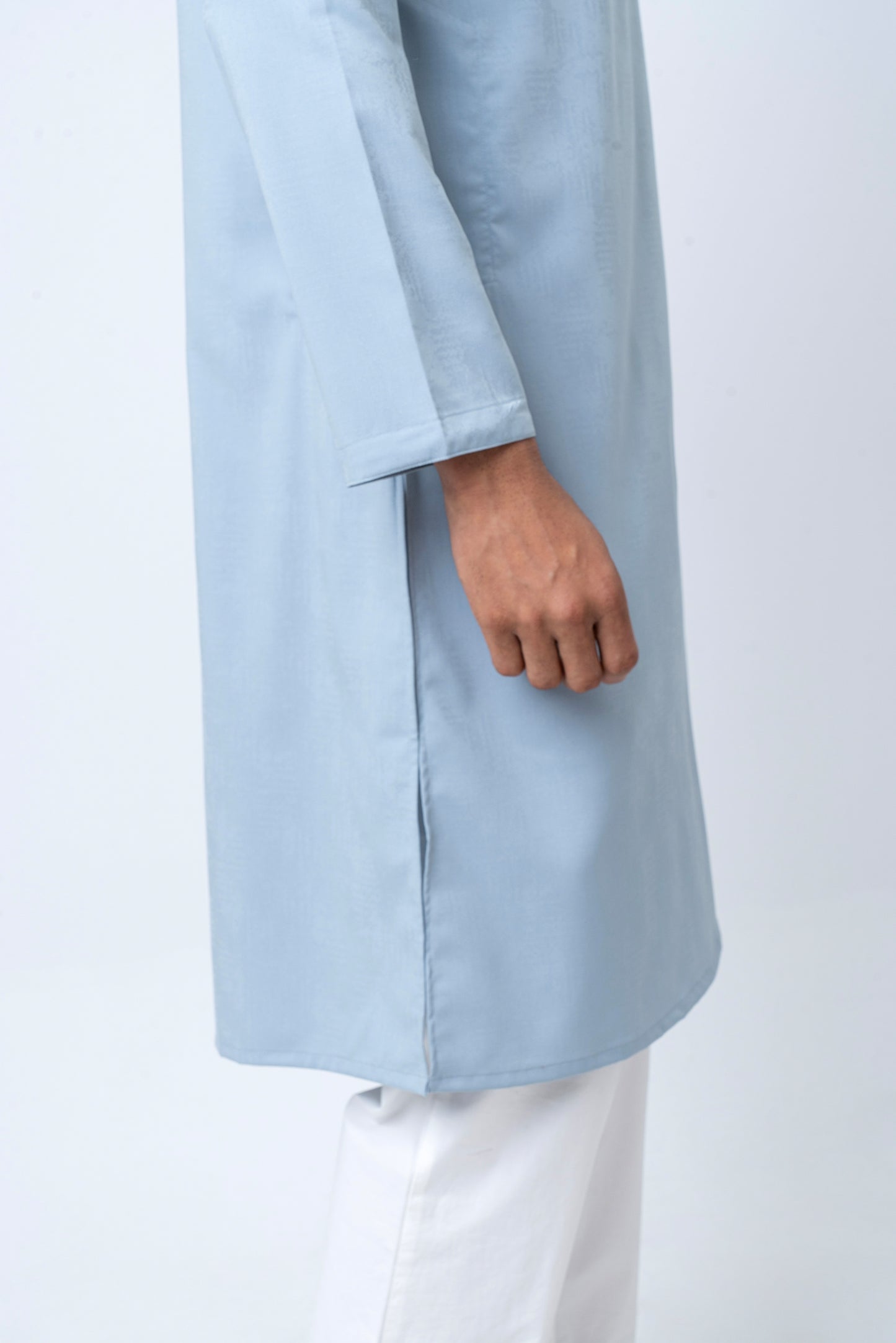 Premium Men’s Dobby Cotton Solid Panjabi - Silt Green