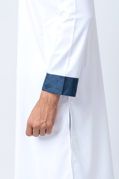 Premium Men’s Dobby Cotton Panjabi - White