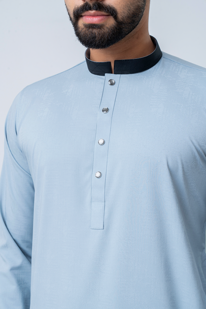 Premium Men’s Dobby Cotton Panjabi - Silt Green