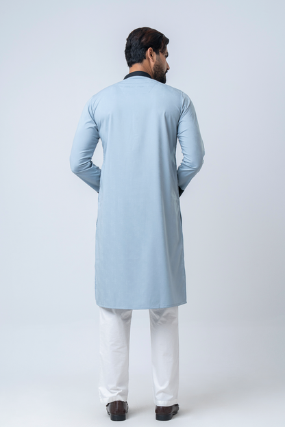 Premium Men’s Dobby Cotton Panjabi - Silt Green