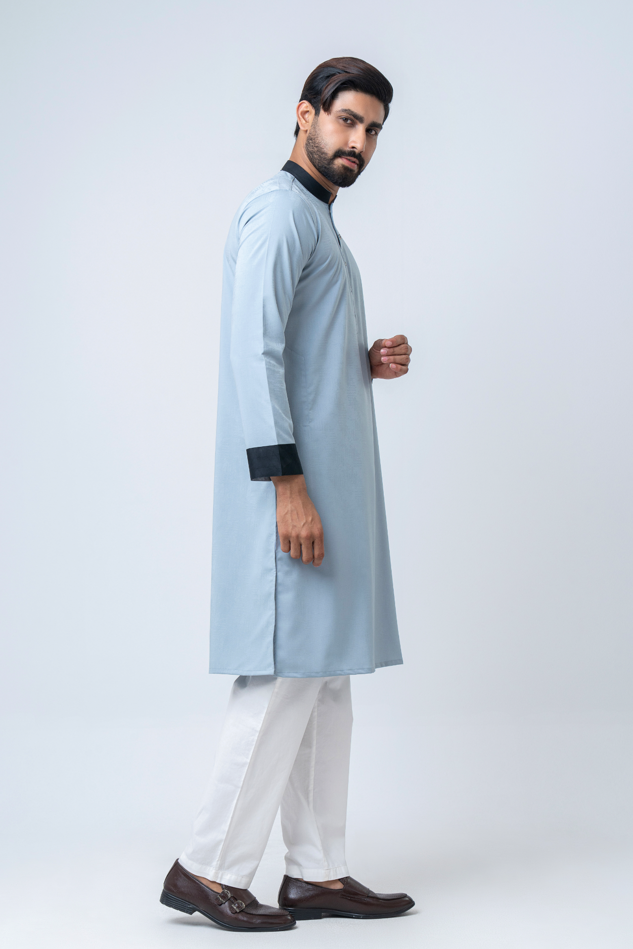 Premium Men’s Dobby Cotton Panjabi - Silt Green