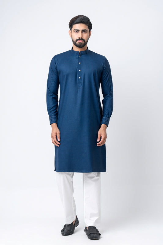 Luxury Embroidered Panjabi - Royal Blue