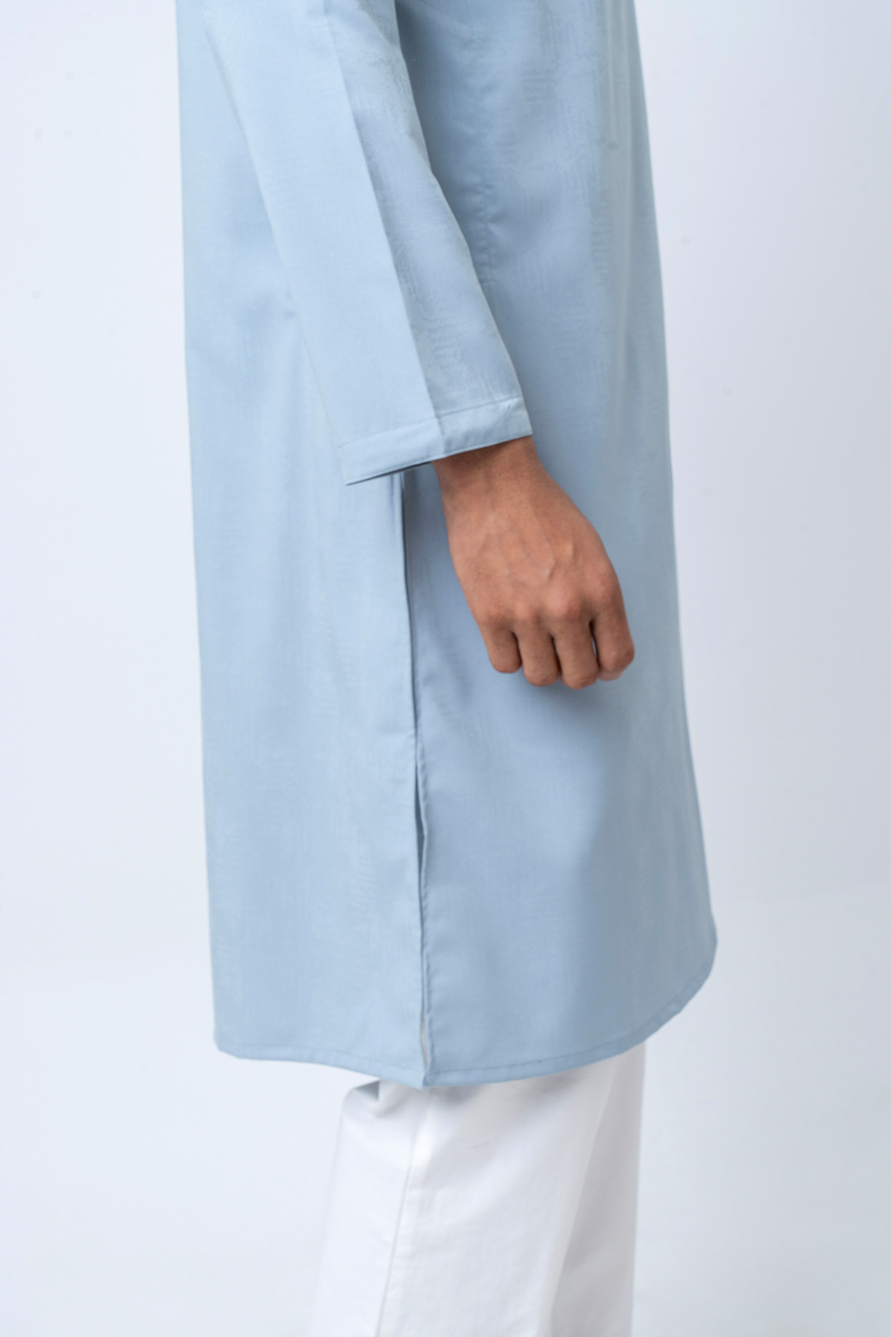 Premium Men’s Dobby Cotton Solid Panjabi - Silt Green