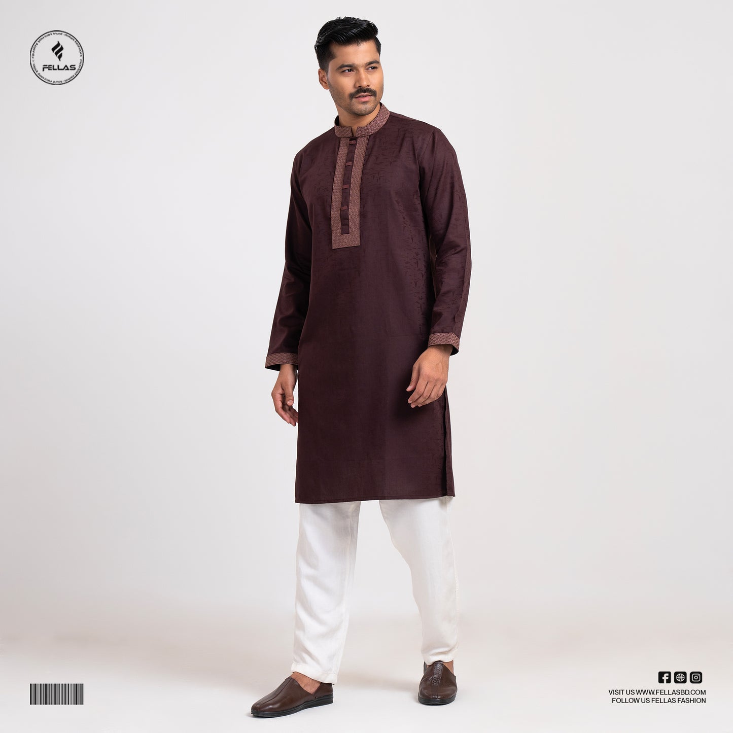Premium Jacquard Cotton Panjabi - FF128