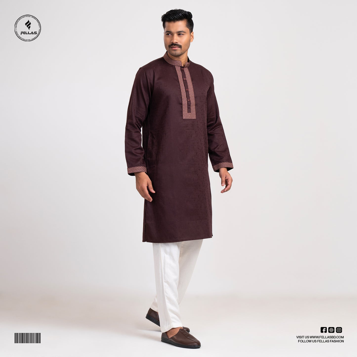 Premium Jacquard Cotton Panjabi - FF128