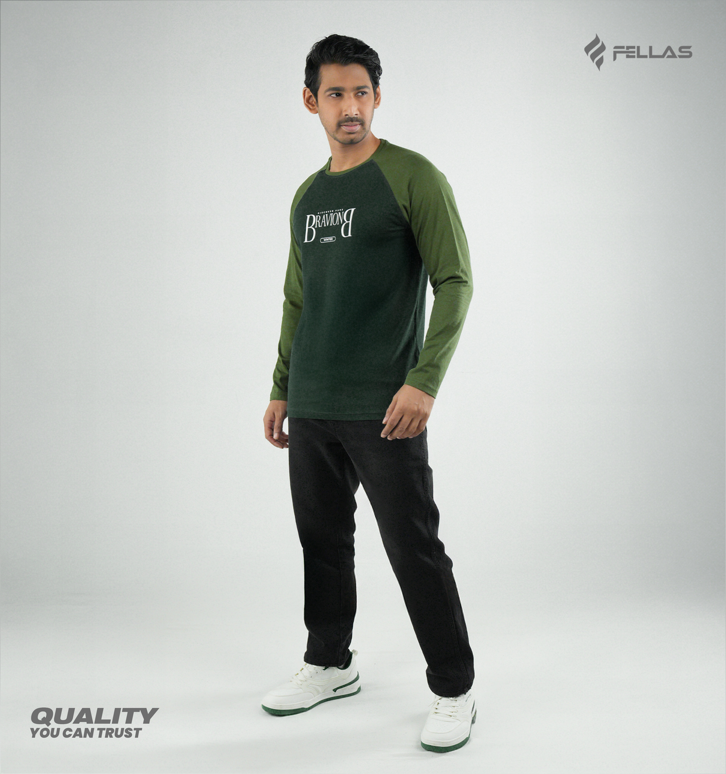 Men's Full Sleeve Raglan T-Shirt - Bravion