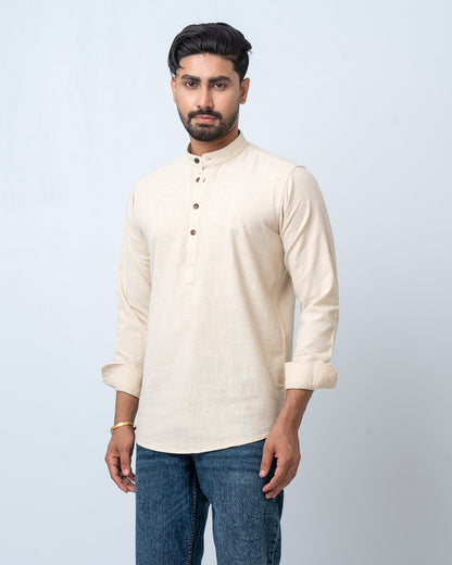 Men's Henley Katua - Cream