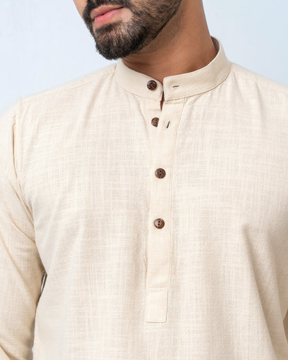 Men's Henley Katua - Cream