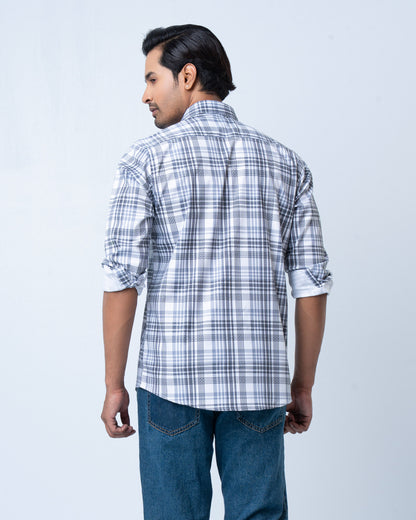 Men's Premium Casual Shirt - Ivory Check