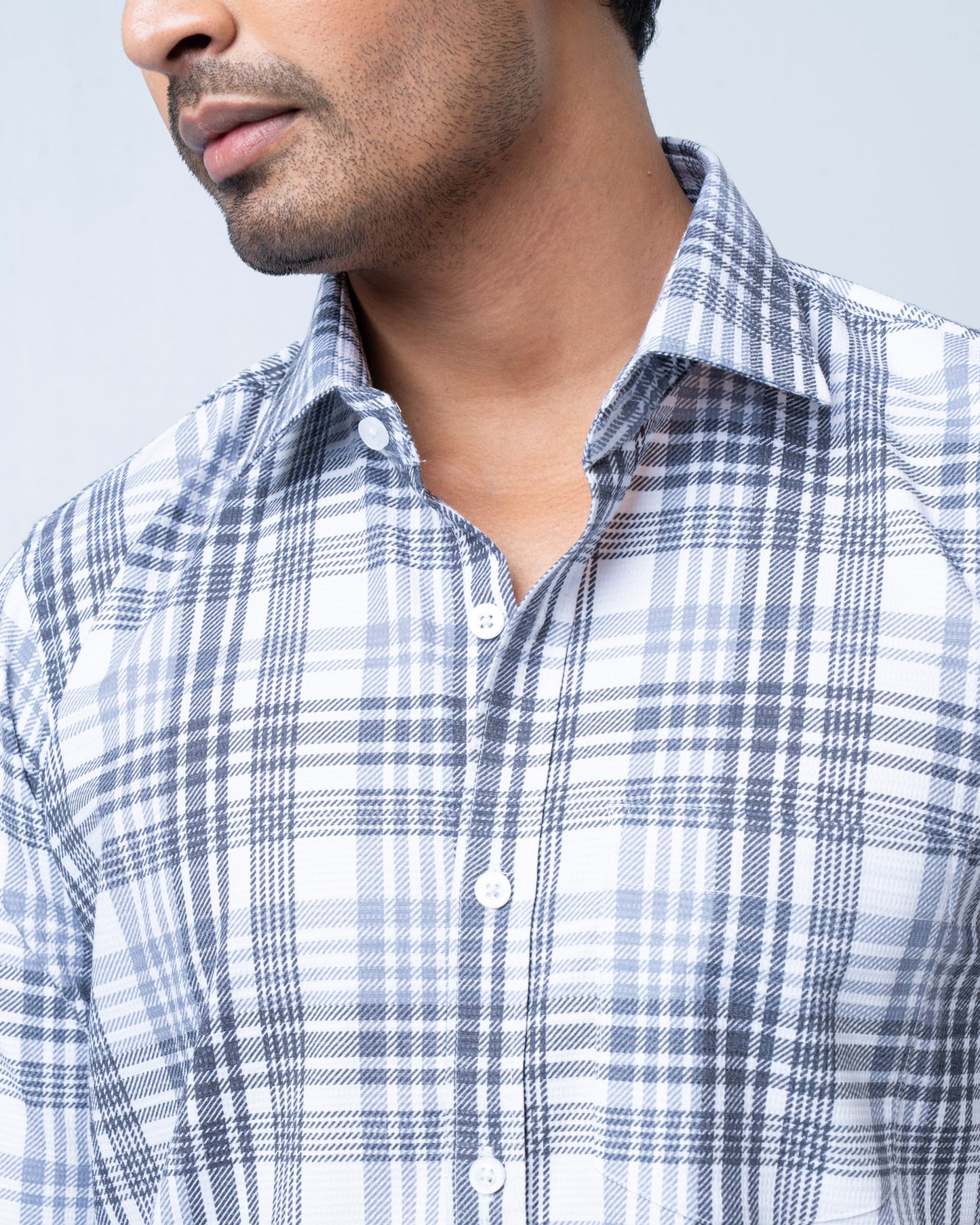 Men's Premium Casual Shirt - Ivory Check