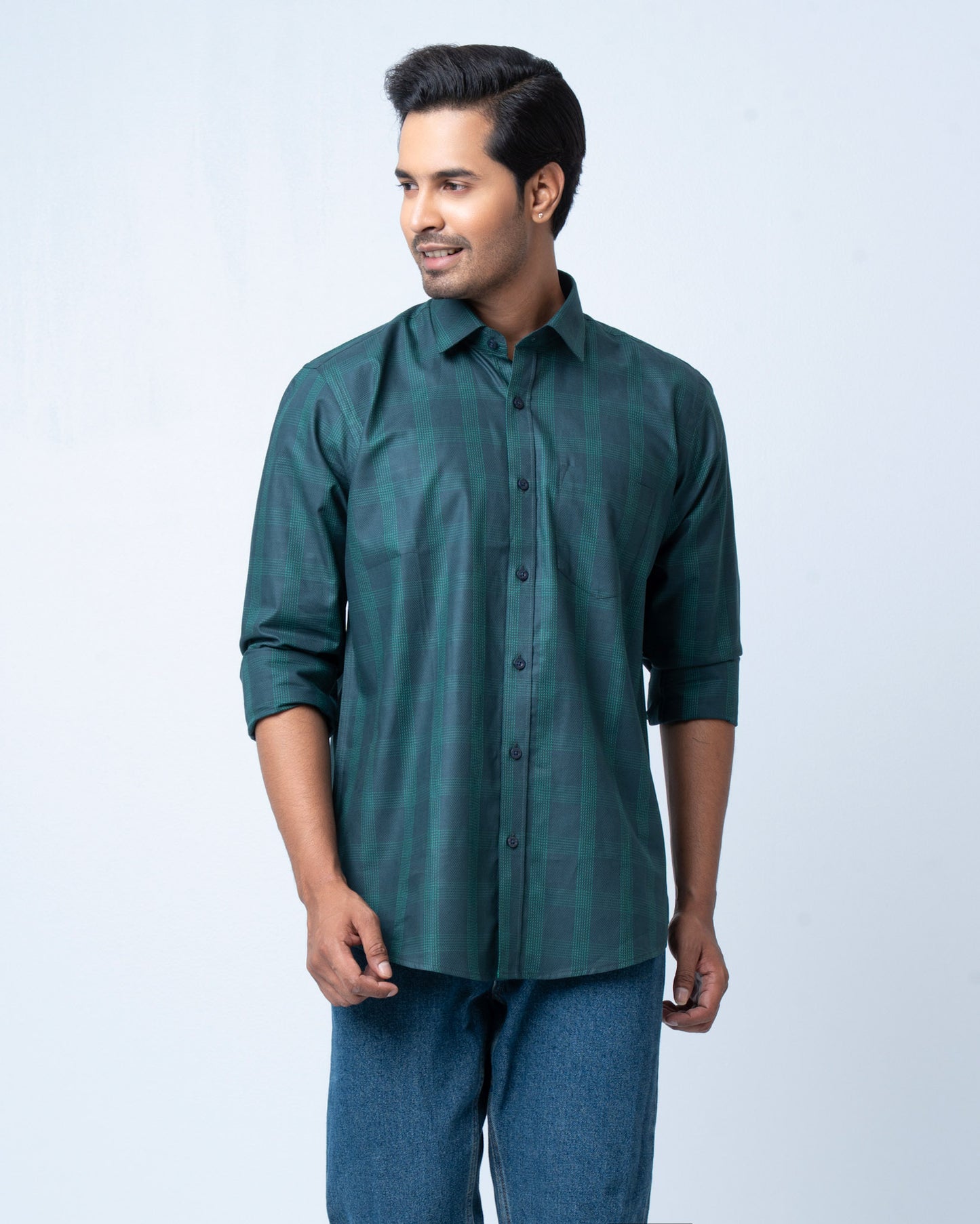Men's Premium Casual Shirt - Jade Check