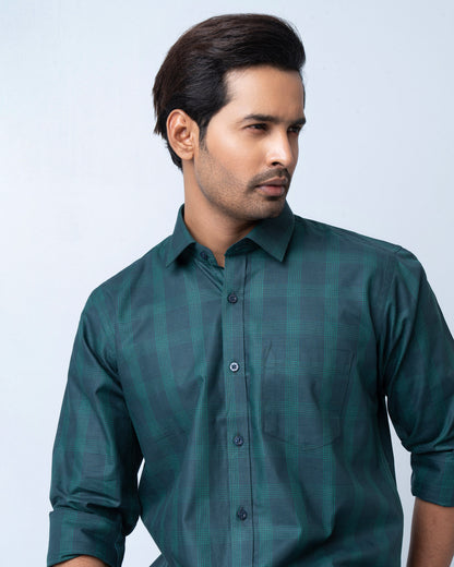 Men's Premium Casual Shirt - Jade Check