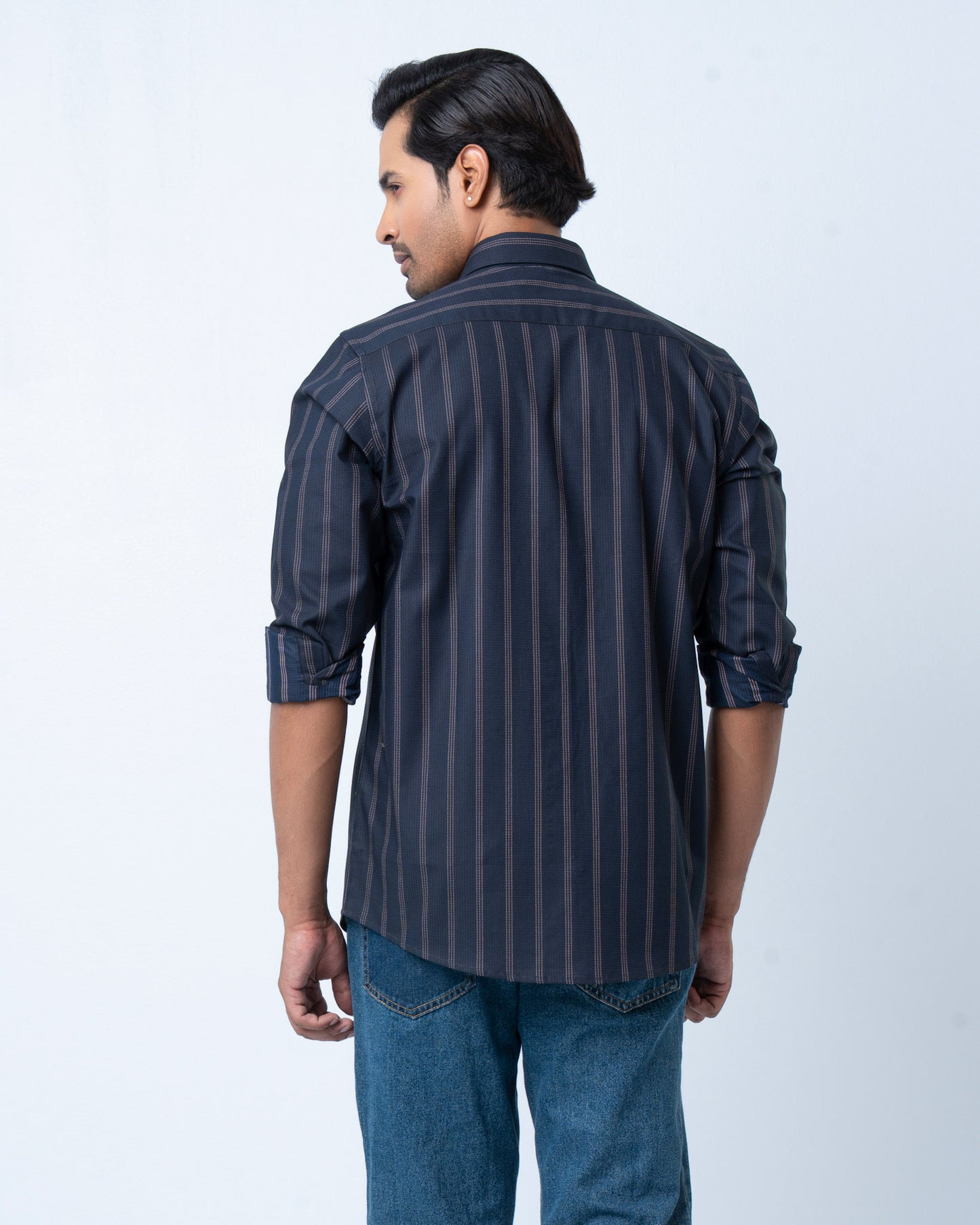 Men's Premium Casual Shirt - Midnight Stripe