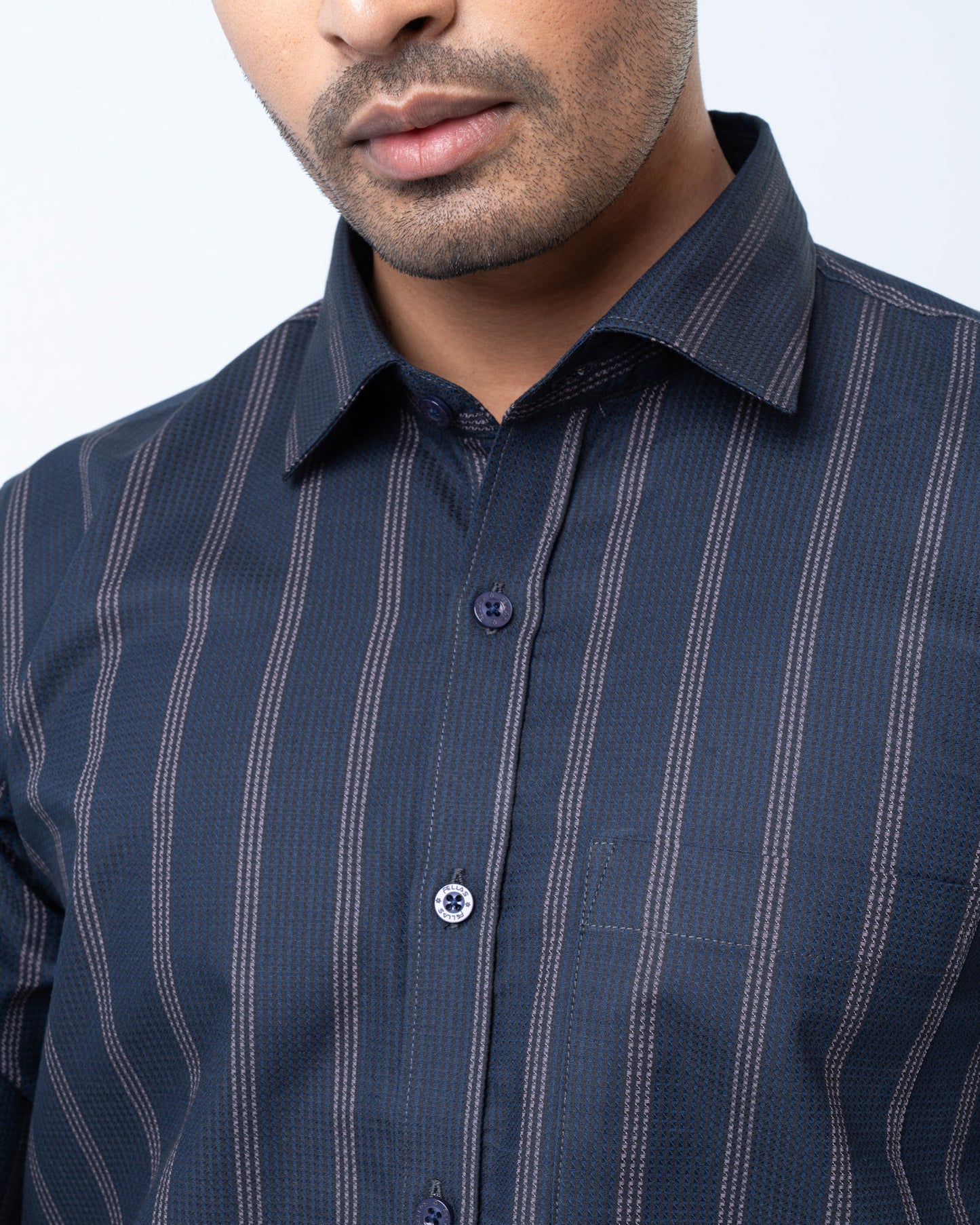 Men's Premium Casual Shirt - Midnight Stripe
