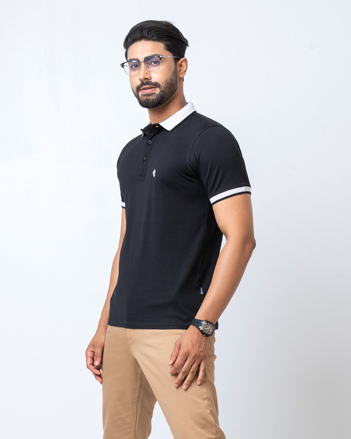 Men's Single Jersey Cotton Polo - Jet Black
