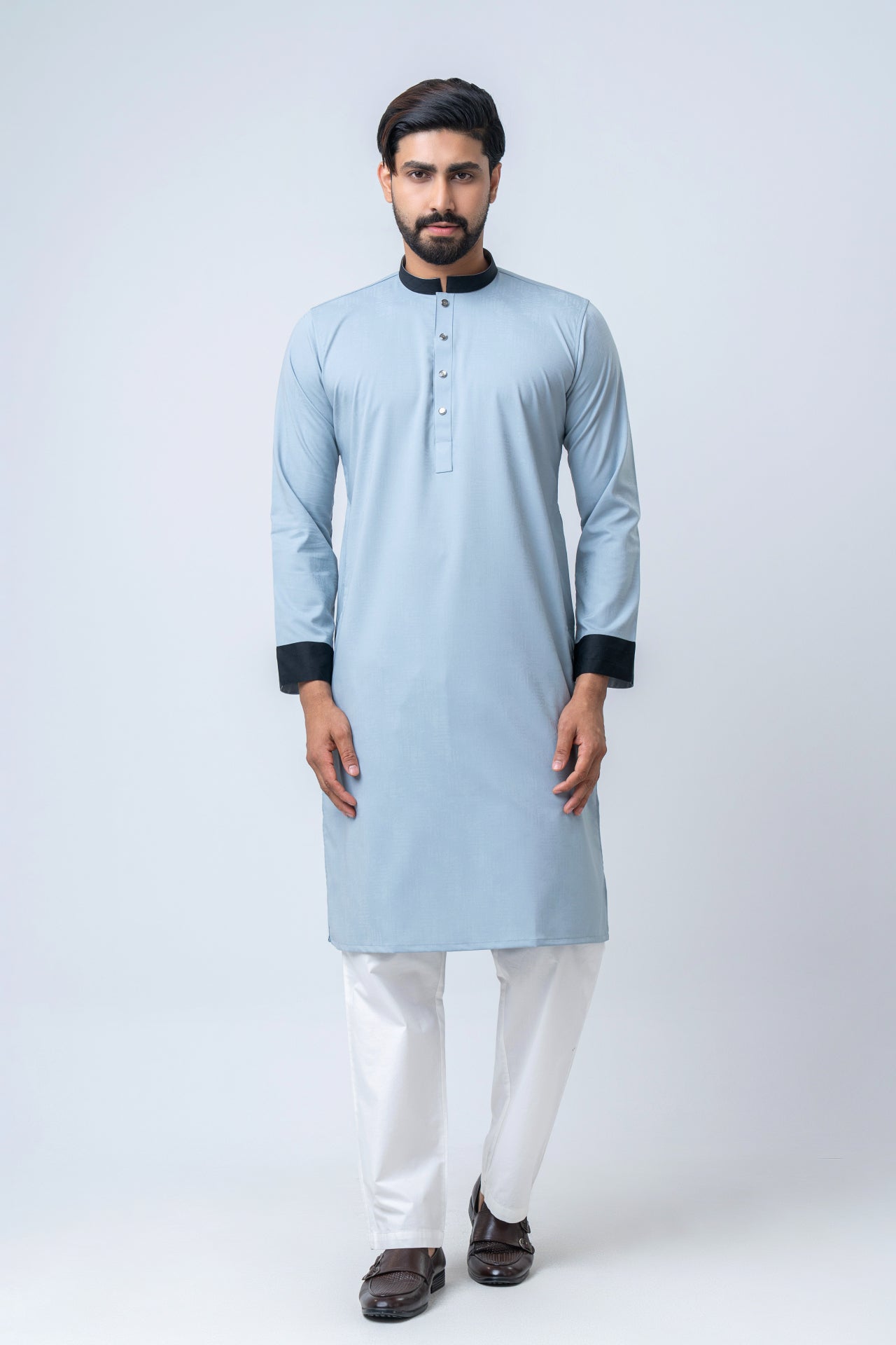 Premium Men’s Dobby Cotton Panjabi - Silt Green
