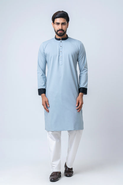 Premium Men’s Dobby Cotton Panjabi - Silt Green