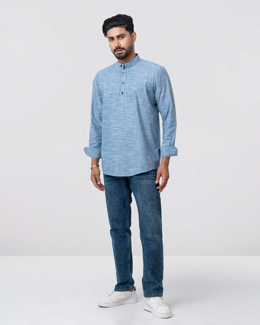 Men's Henley Katua - Sky Blue
