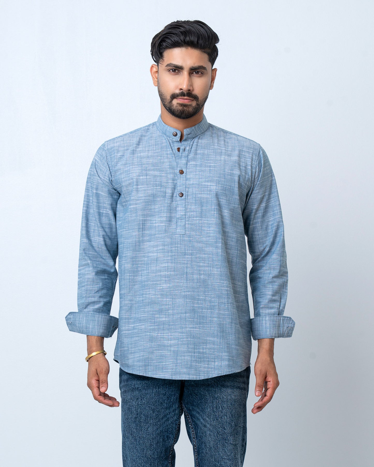 Men's Henley Katua - Sky Blue
