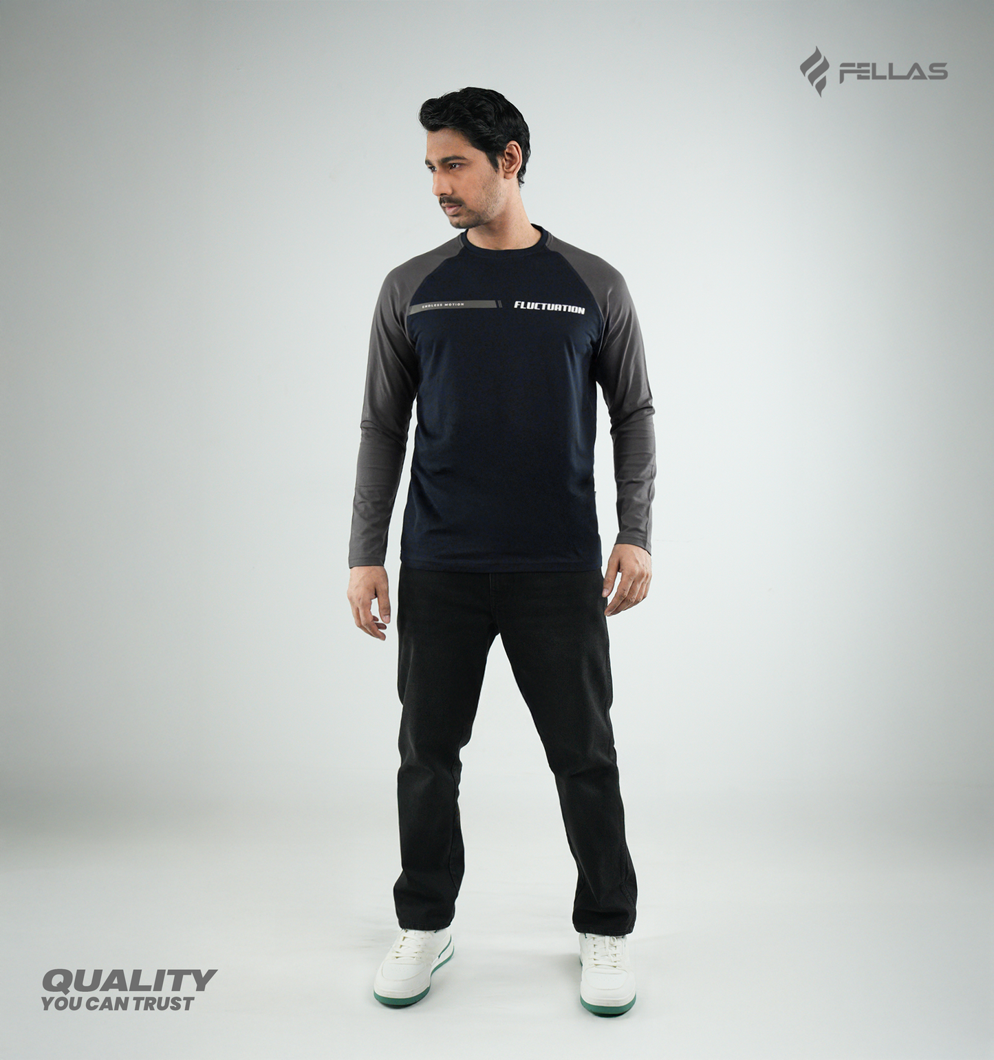 Men's Full Sleeve Raglan T-Shirt - Fluctuation