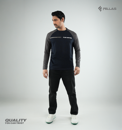 Men's Full Sleeve Raglan T-Shirt - Fluctuation