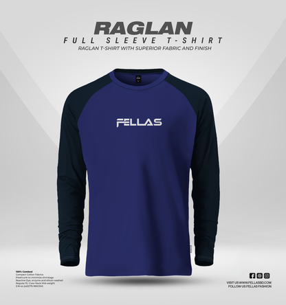 Fellas Full Sleeve Raglan T-Shirt - Navy Blue