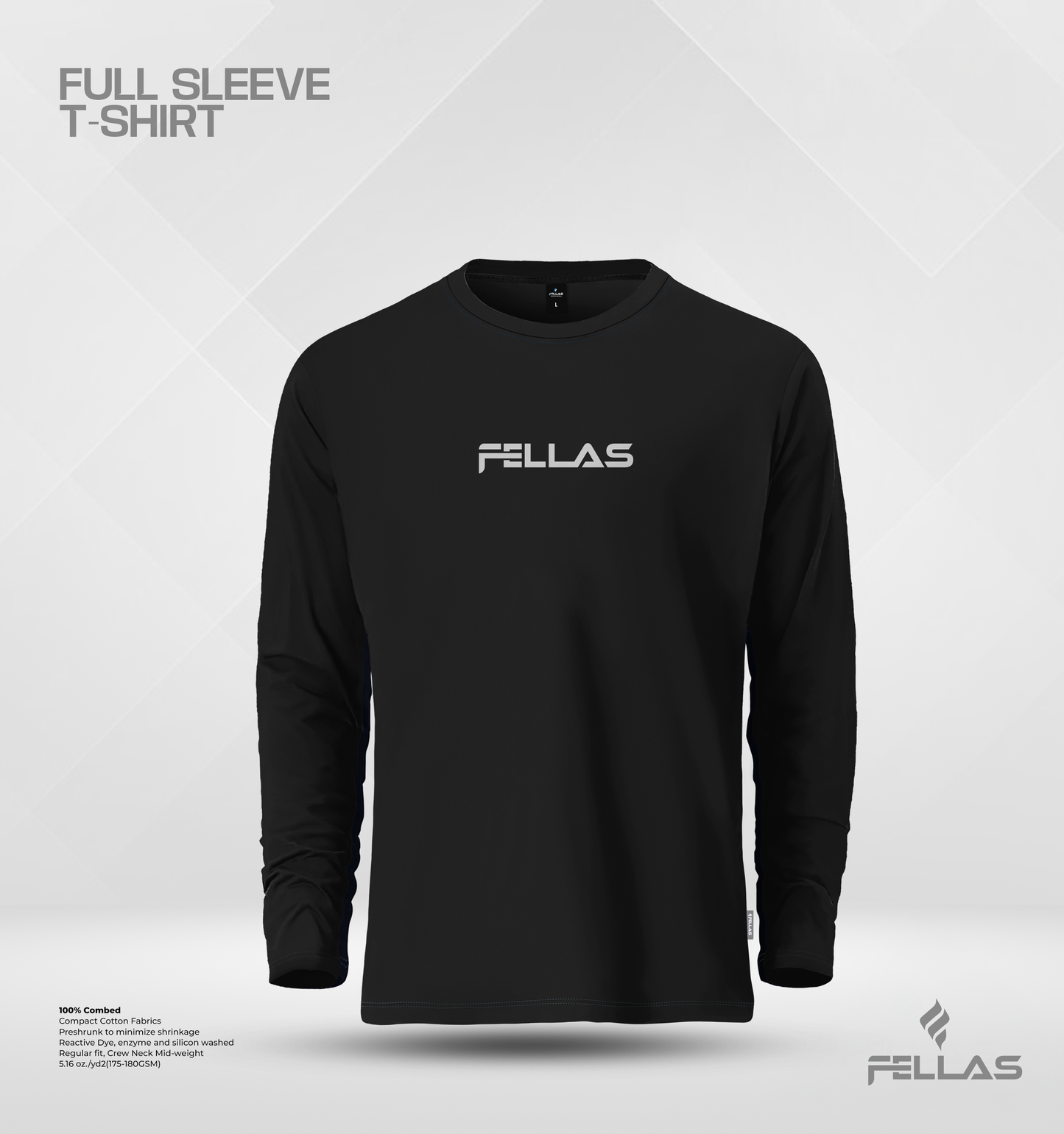 Fellas Full Sleeve T-Shirt - Black