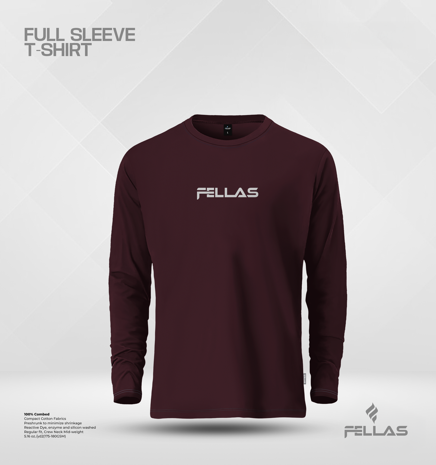 Fellas Full Sleeve T-Shirt - Maroon