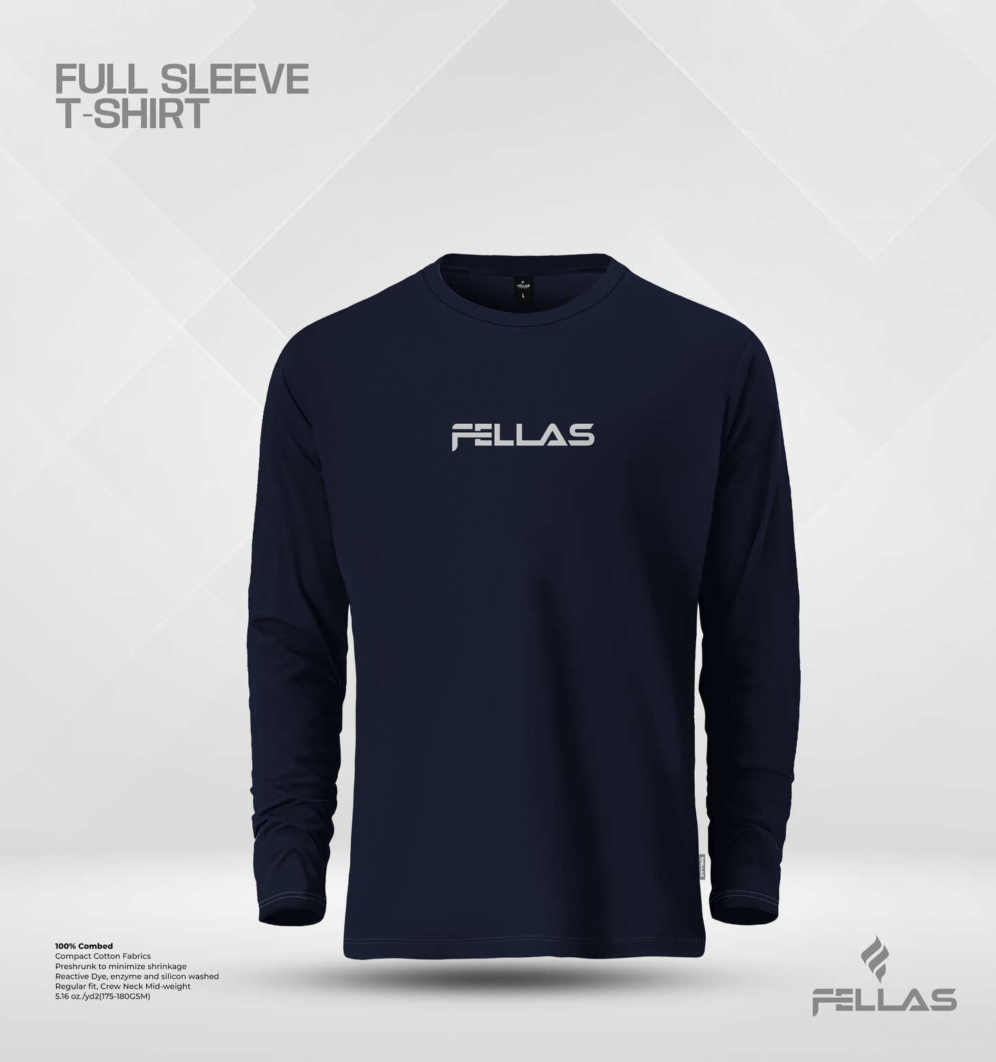 Fellas Full Sleeve T-Shirt - Navy