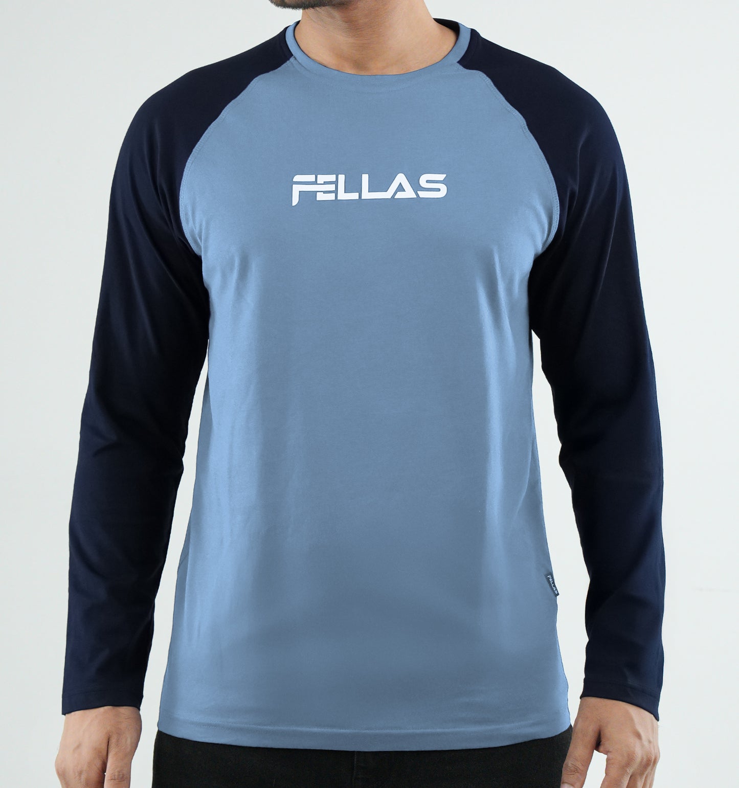 Fellas Full Sleeve Raglan T-Shirt - Sky Blue