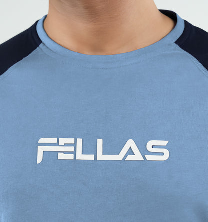 Fellas Full Sleeve Raglan T-Shirt - Sky Blue